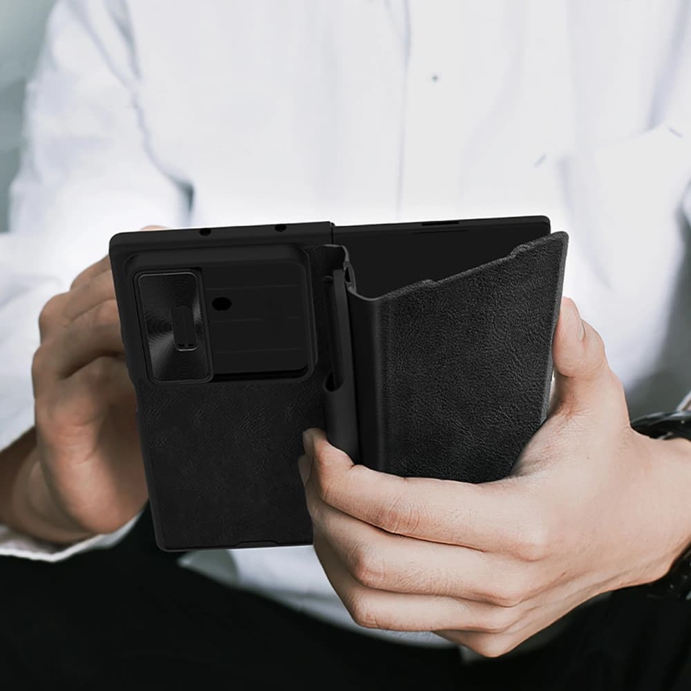 Nillkin Qin Pro für Samsung Galaxy Z Fold 7 mit Fach für den S Pen schwarz - 9