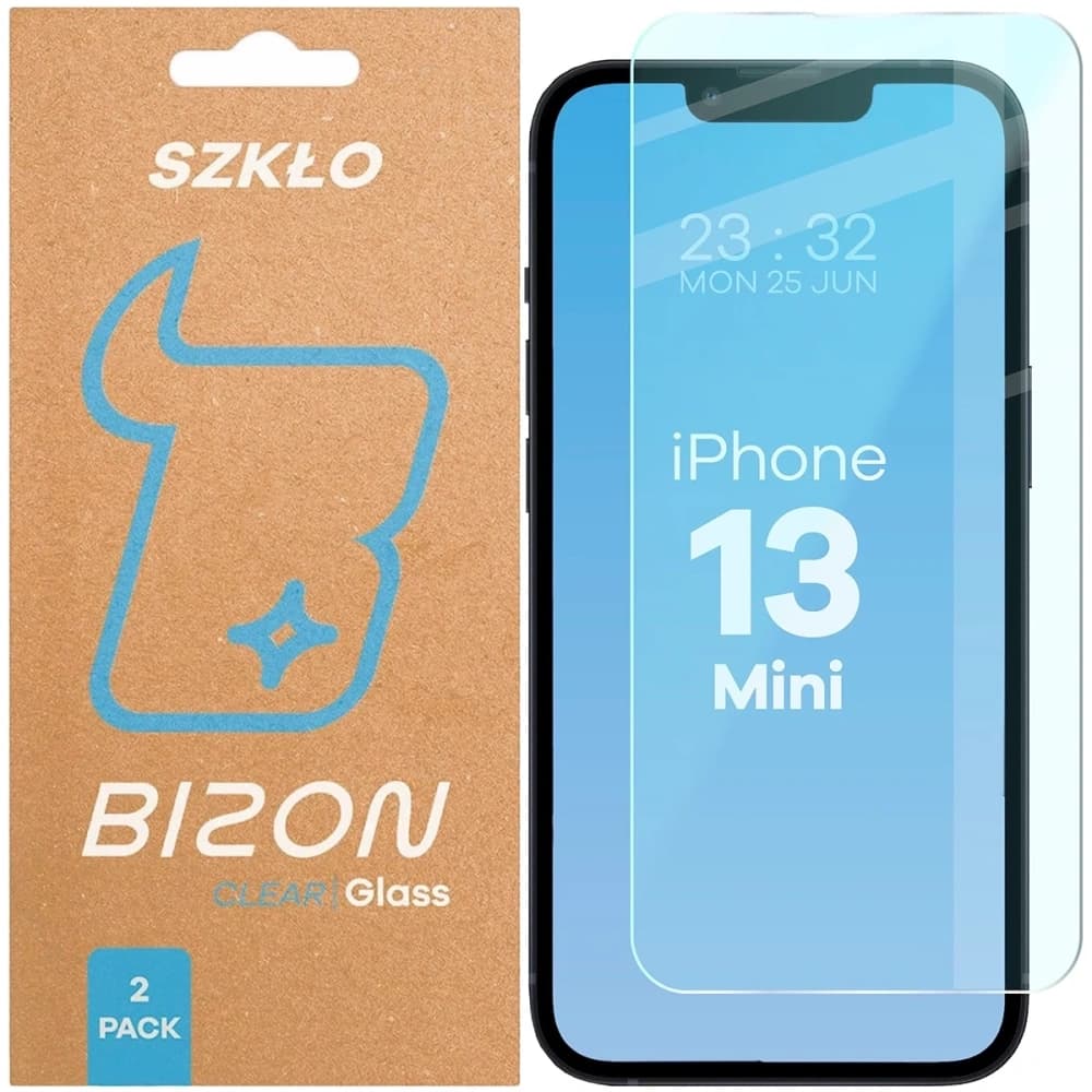 Bizon Glass Clear Duo Apple iPhone 13 Mini [2 PACK] - 1