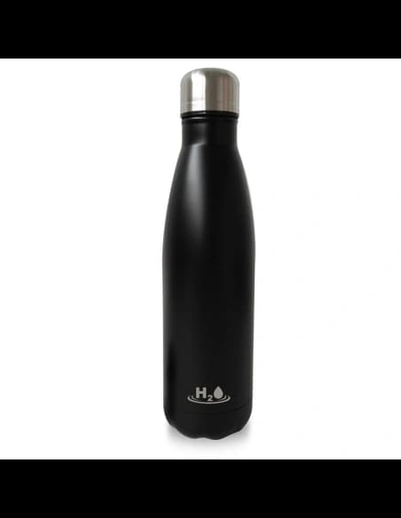 PURO H2O Thermal Stainless Steel Water Bottle 500ml (Matt Black)