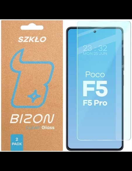 Bizon Glas Klar Duo Xiaomi POCO F5 / F5 Pro [2 PACK]