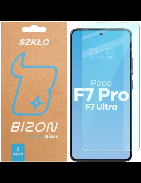Bizon Glass Clear Duo Xiaomi POCO F7 Pro / F7 Ultra [2 PACK]