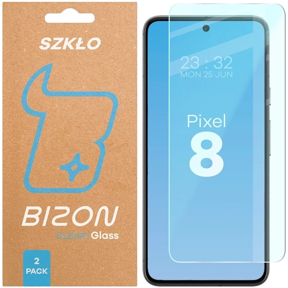Szkło hartowane Bizon Glass Clear Duo do Google Pixel 8 [2 PACK] - 1
