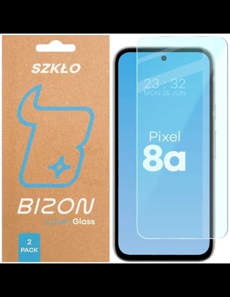 Szkło hartowane Bizon Glass Clear Duo do Google Pixel 8a [2 PACK]