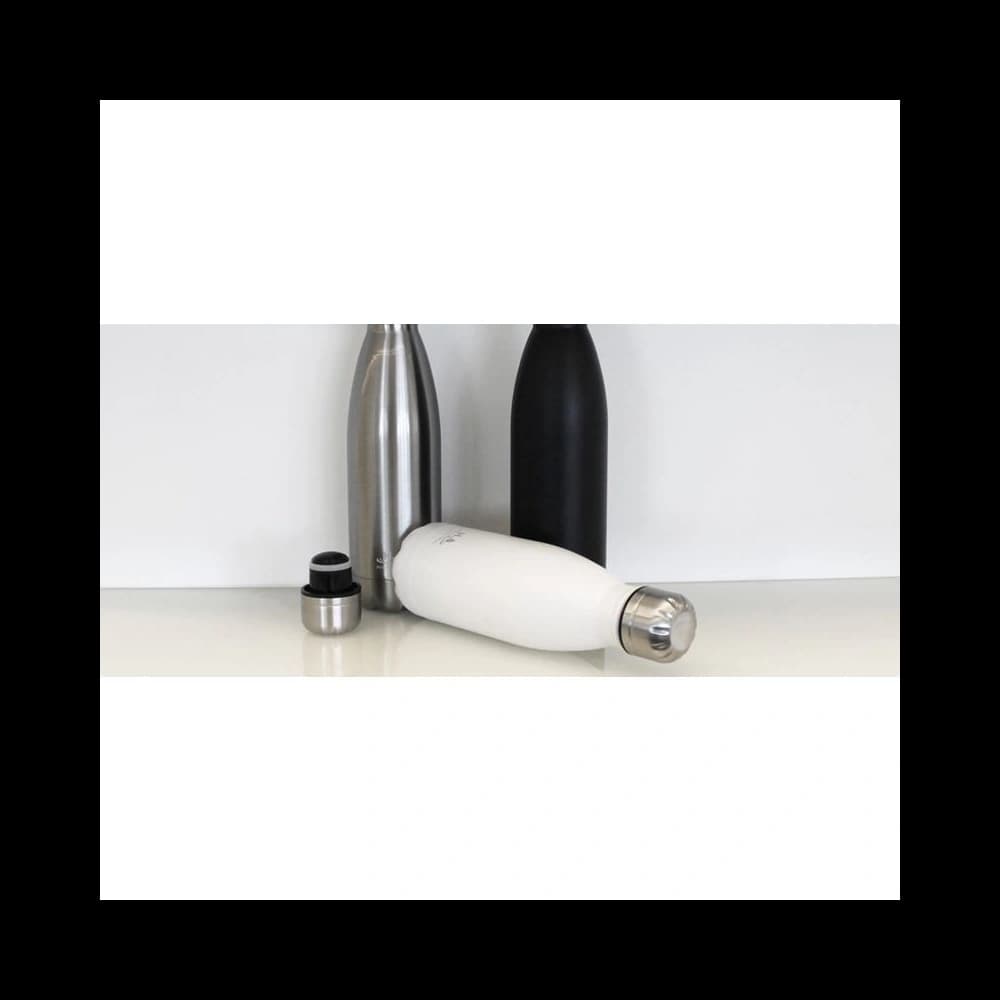 PURO H2O Thermal Stainless Steel Water Bottle 500ml (Matt Black) - 3