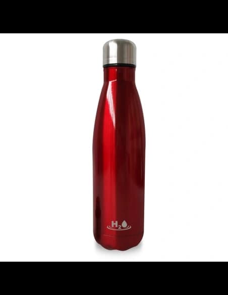 PURO H2O Thermal Stainless Steel Water Bottle 500ml (Shiny Red)