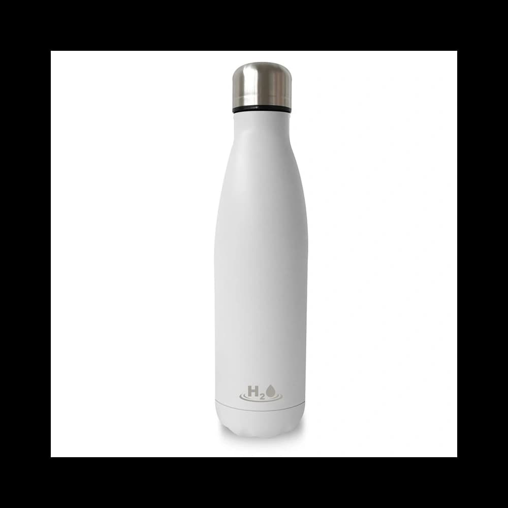 PURO H2O Thermal Stainless Steel Water Bottle 500ml (Matt White) - 1