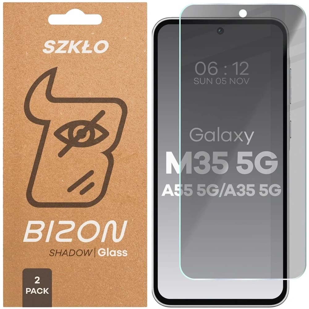 Bizon Glass Clear Shadow Samsung Galaxy M35 5G / A35 5G / A55 5G nuanțat [2 PACHET] - 1