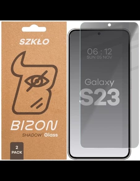 Bizon Üveg Átlátszó Árnyék Samsung Galaxy S23 színezett [2 CSOMAG]