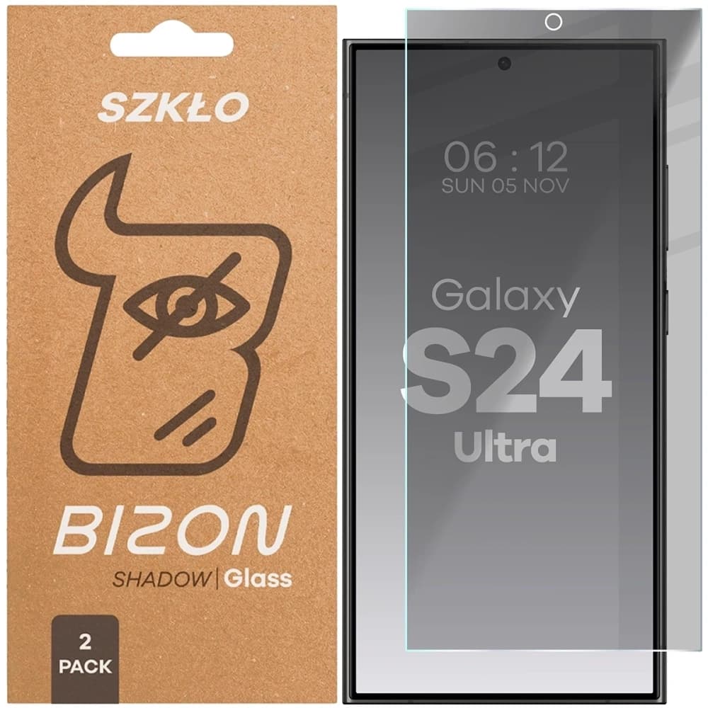 Bizon Glass Clear Shadow Samsung Galaxy S24 Ultra nuanțat [2 PACHET] - 1