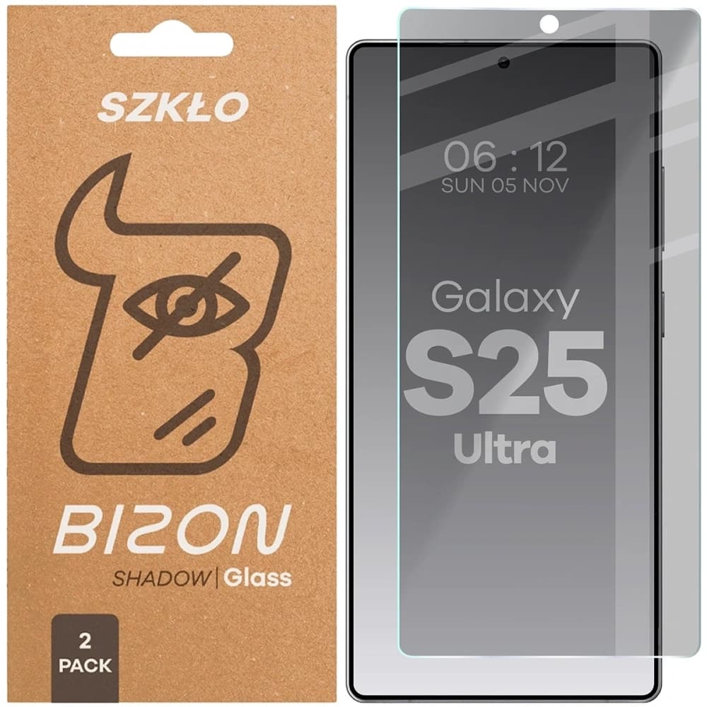 Bizon Glass Clear Shadow Samsung Galaxy S25 Ultra getönt [2 PACK] - 1