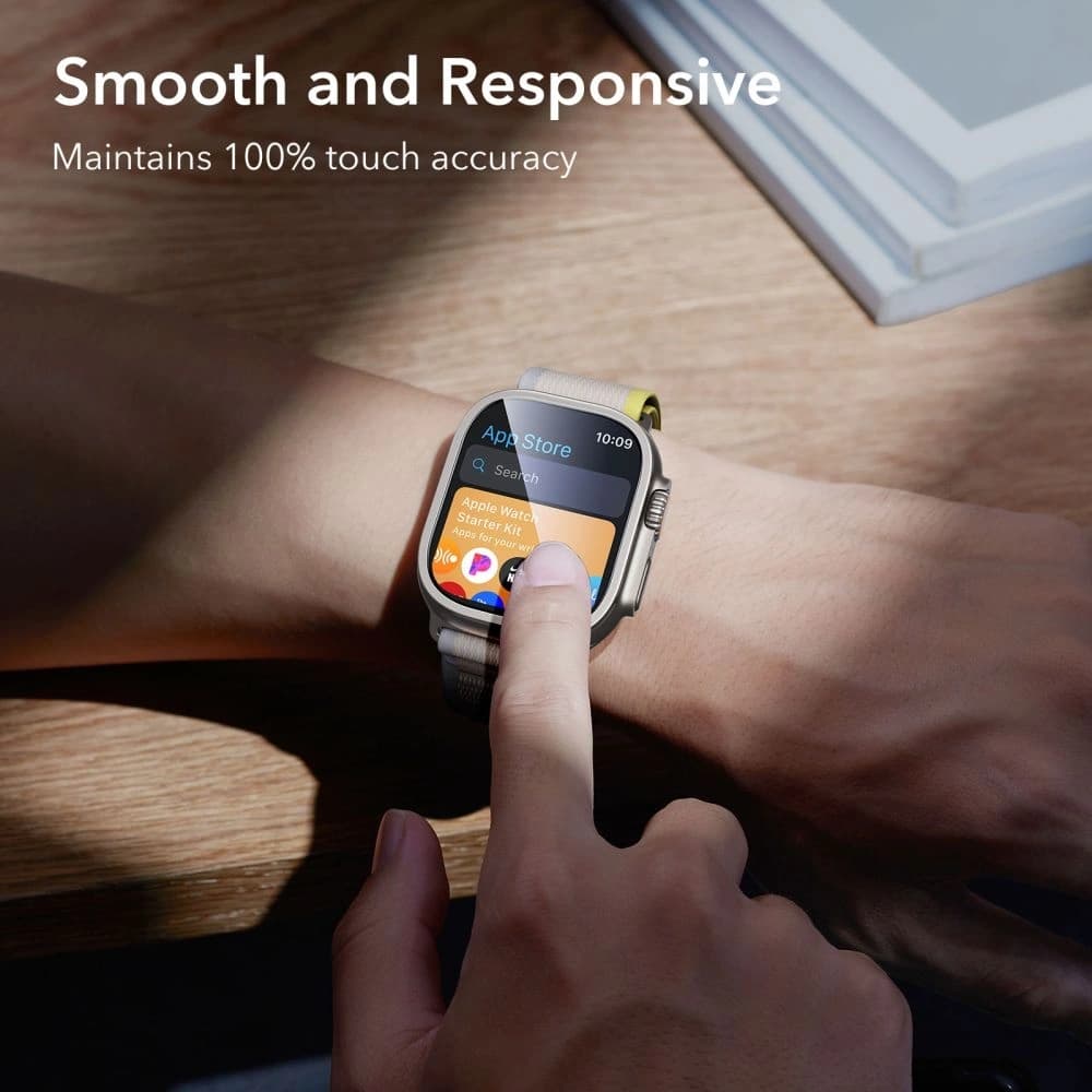 ESR Armorite Gehärtetes Glas Apple Watch Ultra 1 / 2 / 3 49mm Titan [2 PACK] - 8