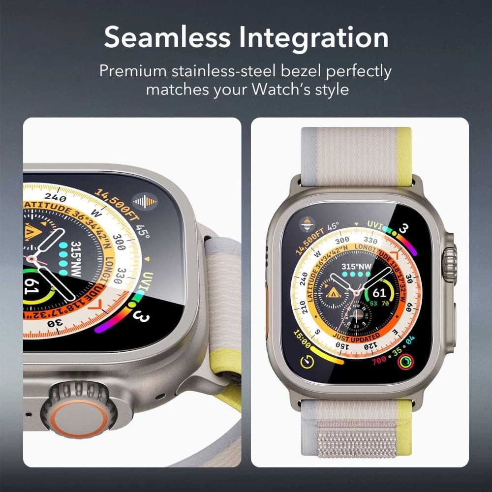 ESR Armorite Gehärtetes Glas Apple Watch Ultra 1 / 2 / 3 49mm Titan [2 PACK] - 10