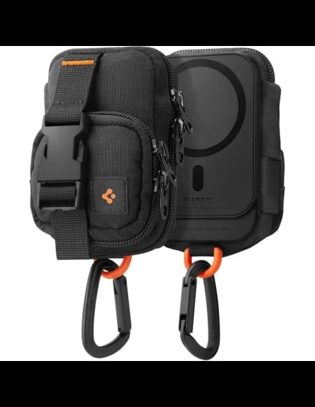 Spigen Snap Zip MagSafe Pouch Black