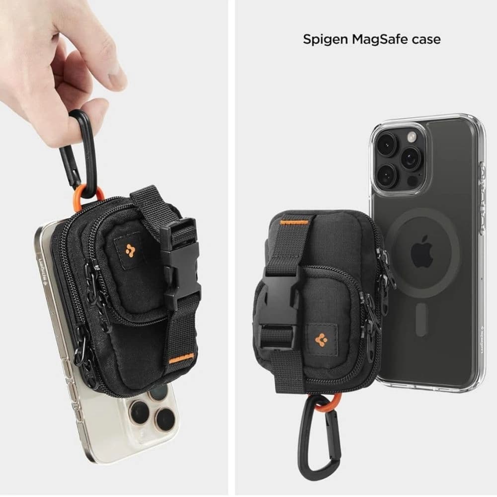 Spigen Snap Zip MagSafe Tok Fekete - 7