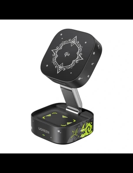 Ładowarka indukcyjna UGREEN W702 Qi2 2w1 Genshin Impact Series do do Apple iPhone AirPods 25W + kabel USB-C 1m