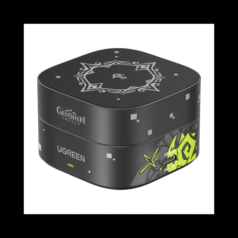 UGREEN W702 Qi2 2-v-1 Bezdrátová Nabíječka Genshin Impact Série Apple iPhone AirPods 25W + 1m USB-C Kabel - 2