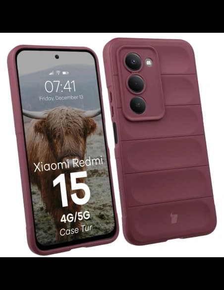 Bizon Case Tur Xiaomi Redmi 15 4G / 5G burgunderrot