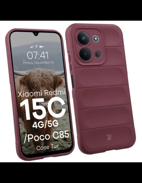 Bizon Case Tur Xiaomi Redmi 15C 4G / 5G / POCO C85 4G 173mm burgundy