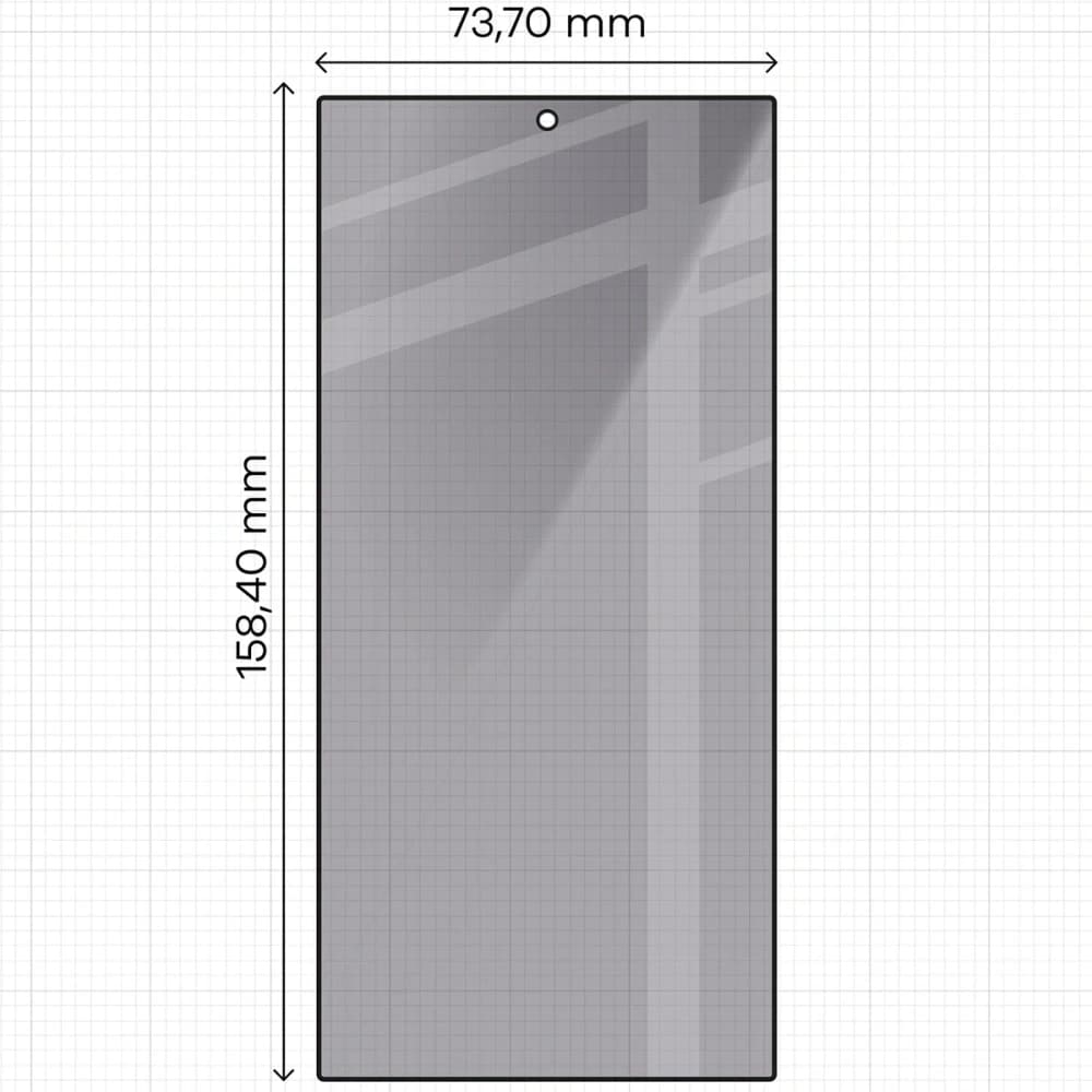 Bizon Glass Edge Shadow Duo Samsung Galaxy S24 Ultra nuanțat cu un cadru negru [2 PACHET] - 2