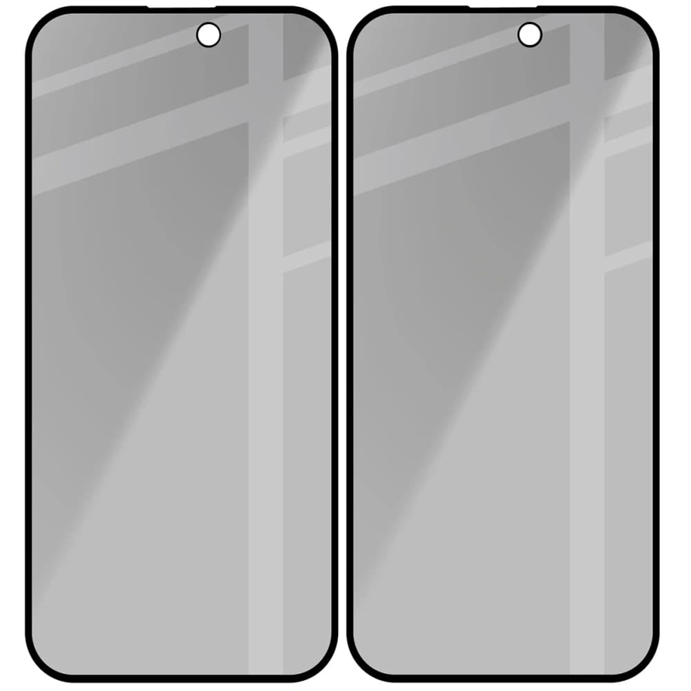 Bizon Glass Edge Shadow Duo Apple iPhone 15 / 16 tinted with a black frame [2 PACK] - 4