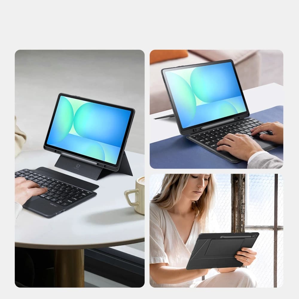 Dux Ducis DK-Serie Samsung Tab S10 FE+ Plus mit hervorgehobenem Schwarz - 6