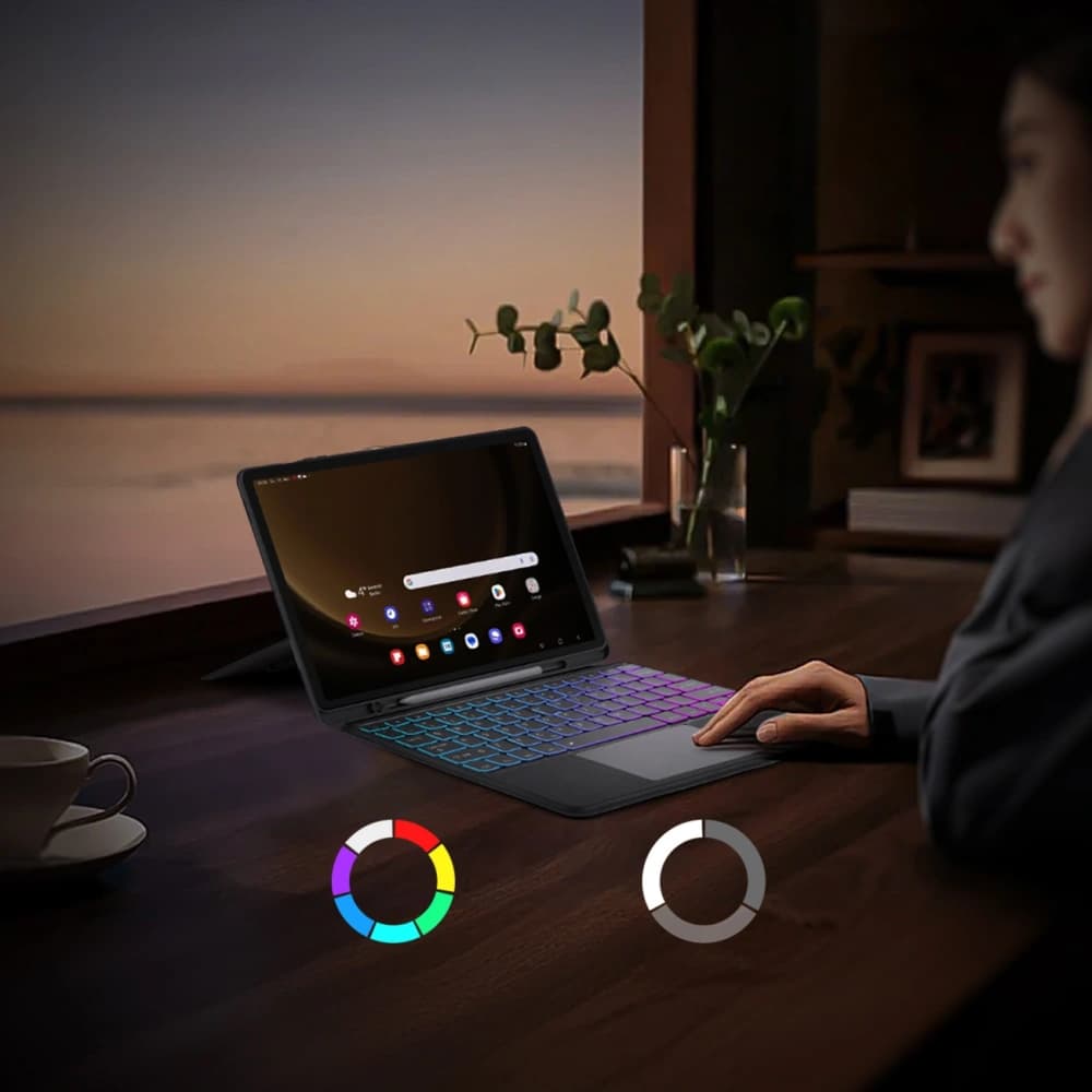 Dux Ducis DK-Serie Samsung Tab S10 FE+ Plus mit hervorgehobenem Schwarz - 11