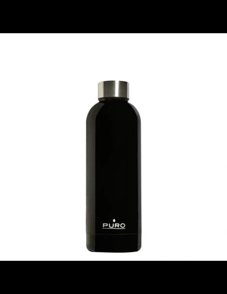 Puro Hot&Cold Thermal Stainless Steel Water Bottle 500ml (Shiny Black)
