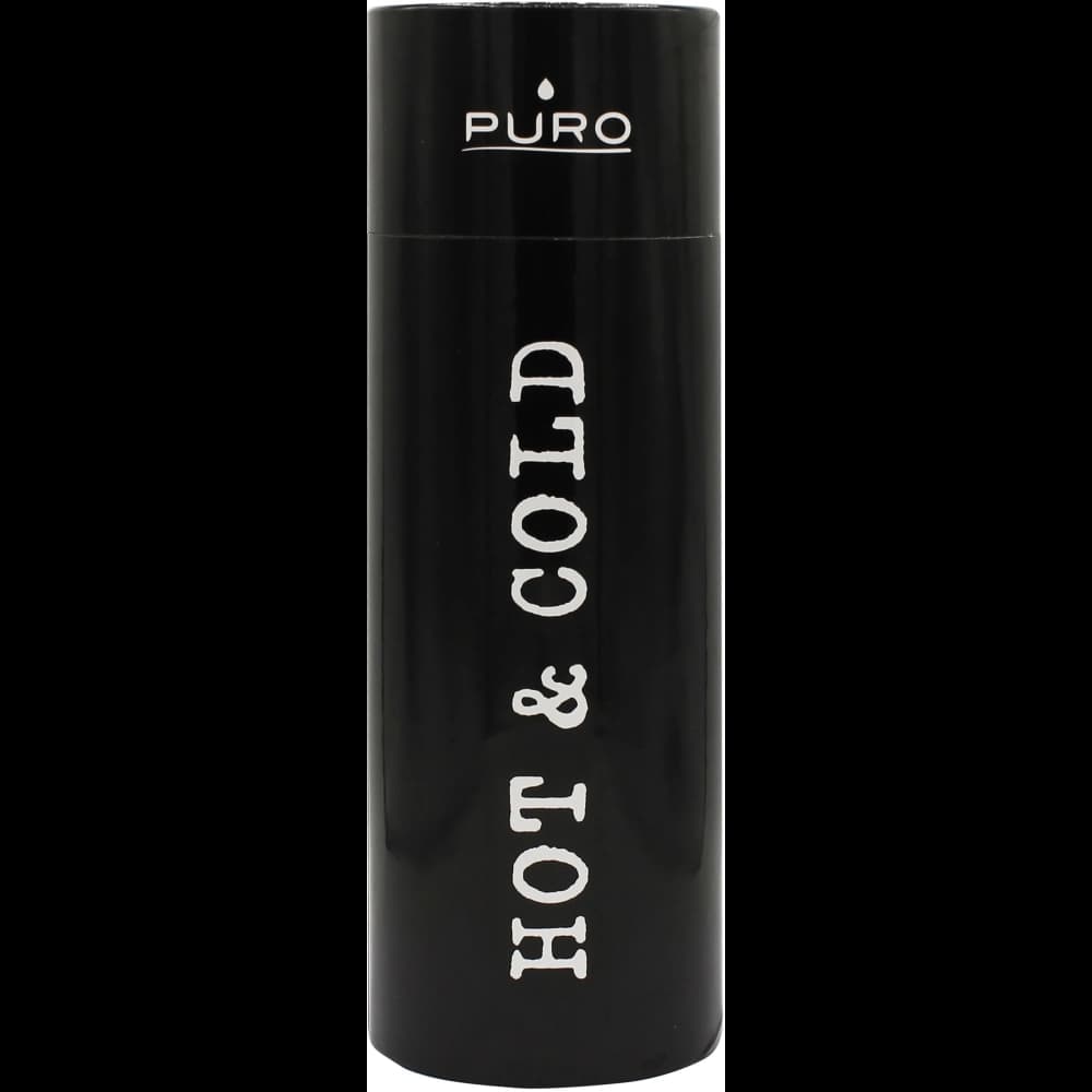 Puro Hot&Cold Thermal Stainless Steel Water Bottle 500ml (Shiny Black) - 2