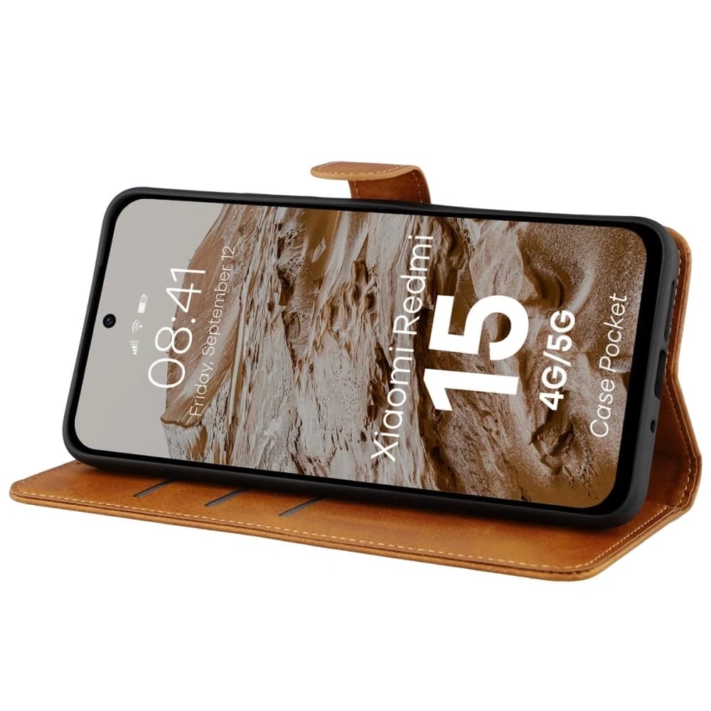 Bizon Case Pocket Xiaomi Redmi 15 4G / 5G brown - 5