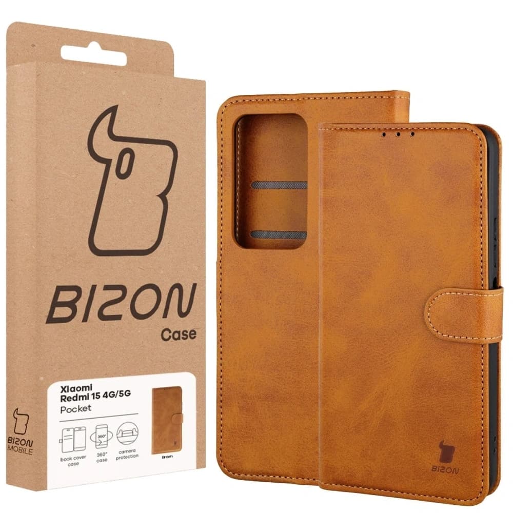 Bizon Case Pocket Xiaomi Redmi 15 4G / 5G brown - 6