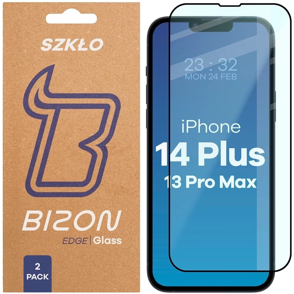 Bizon Glass Edge Duo Apple iPhone 14 Plus / 13 Pro Max cadru negru [2 PACHET] - 1