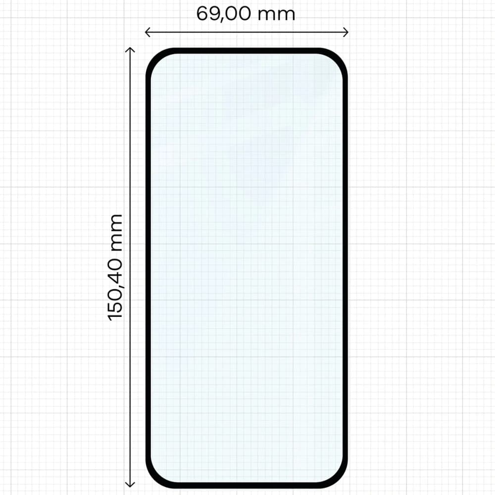 Bizon Glass Edge Duo Google Pixel 9a black frame [2 PACK] - 2