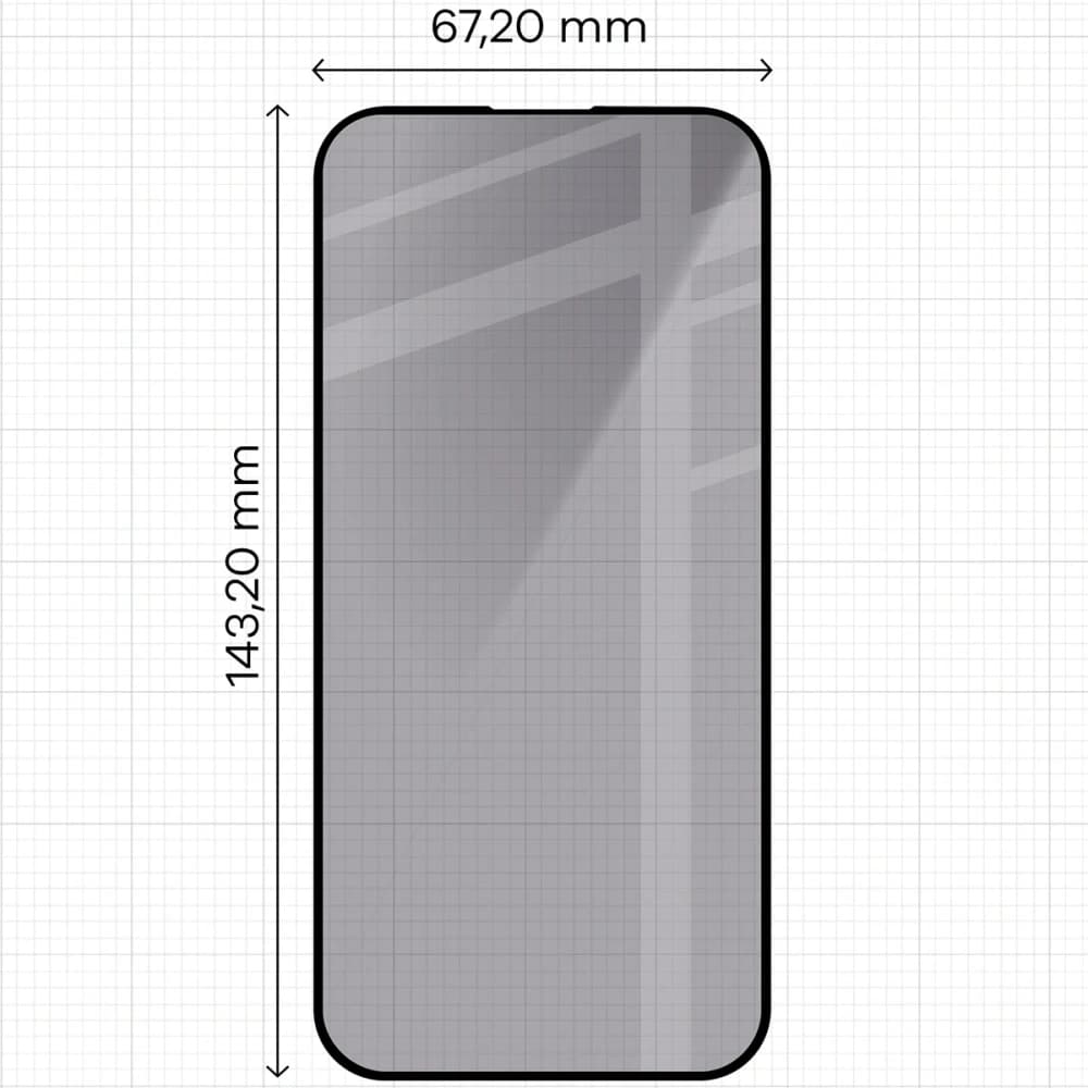 Bizon Glass Edge Shadow Duo Apple iPhone 15 Pro fekete kerettel árnyékolva [2 CSOMAG] - 2