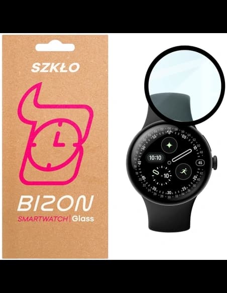 Szkło hybrydowe Bizon Glass Watch Edge Hybrid do Google Pixel Watch 4 41 mm czarne