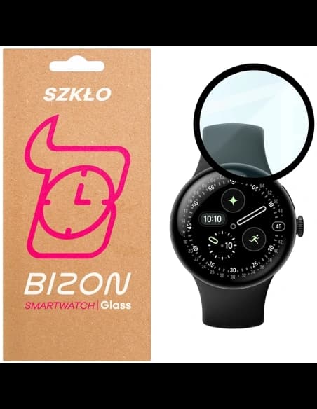 Szkło hybrydowe Bizon Glass Watch Edge Hybrid do Google Pixel Watch 4 45 mm czarne