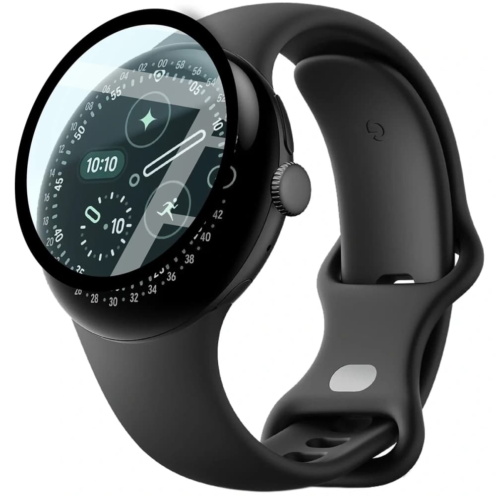 Szkło hybrydowe Bizon Glass Watch Edge Hybrid do Google Pixel Watch 4 45 mm czarne - 3