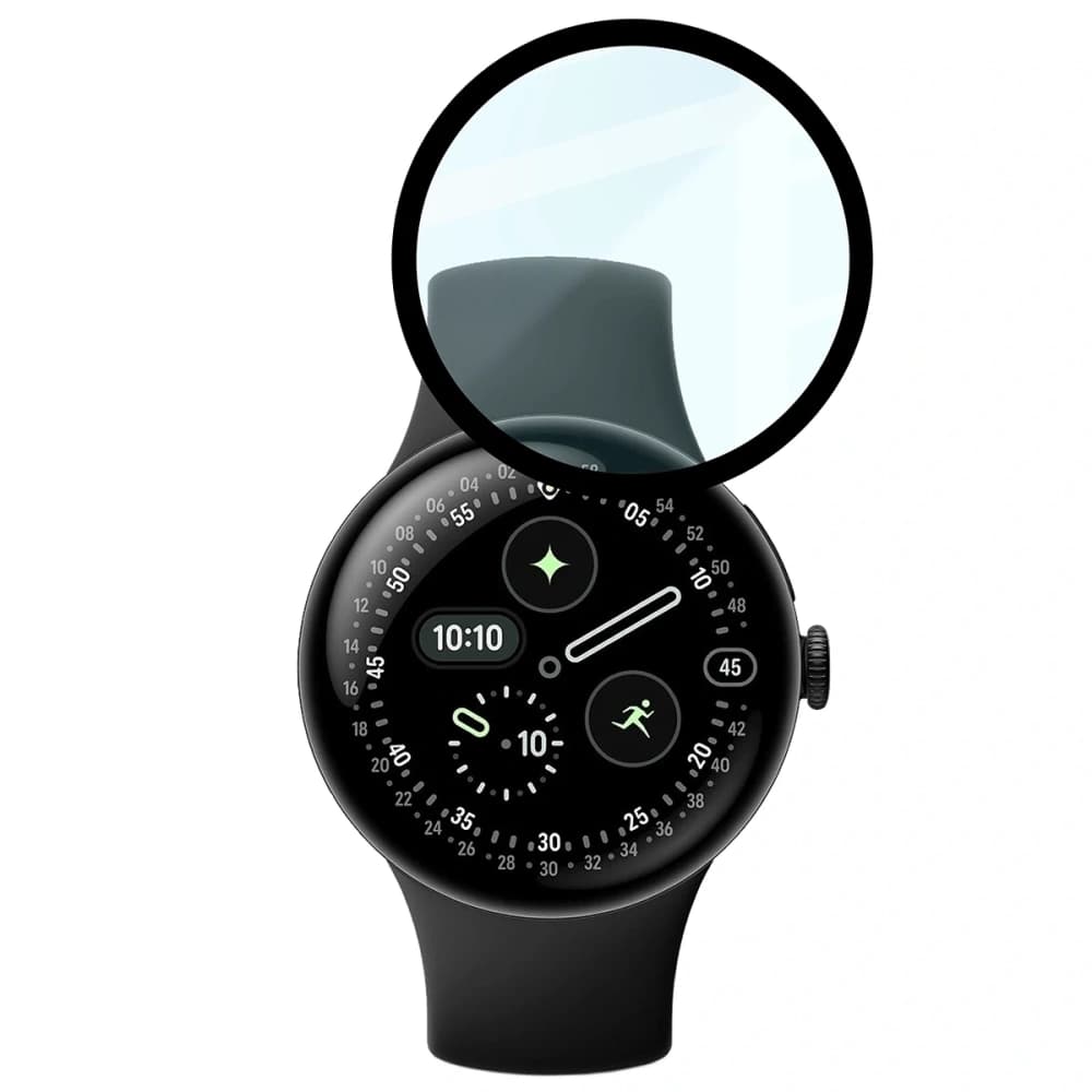 Szkło hybrydowe Bizon Glass Watch Edge Hybrid do Google Pixel Watch 4 45 mm czarne - 5
