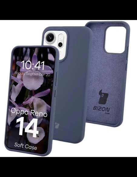 Husă moale Bizon pentru Oppo Reno 14 albastru închis