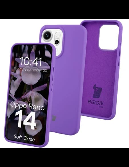 Husă moale Bizon pentru Oppo Reno 14 violet