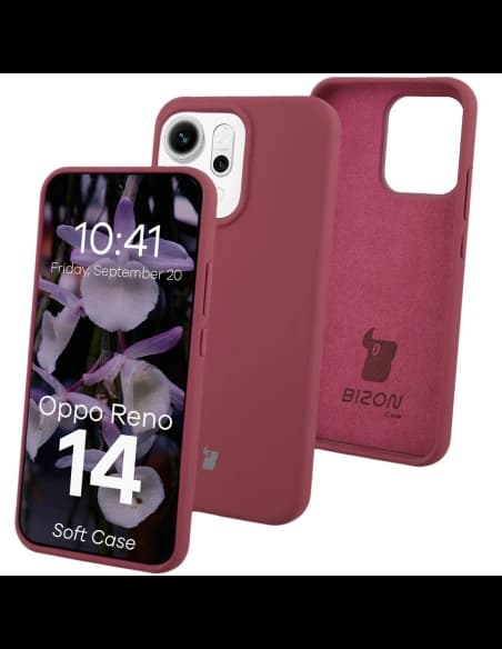 Husa moale Bizon pentru Oppo Reno 14 violet închis