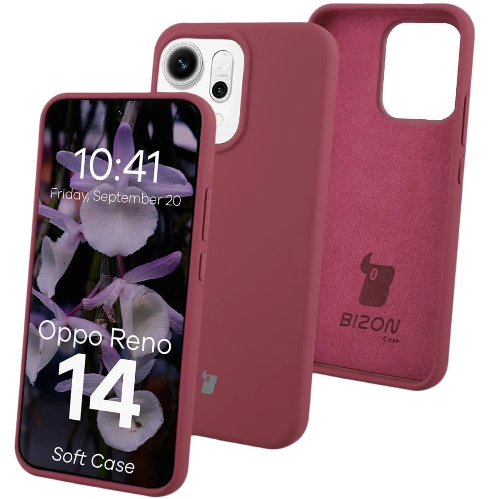 Bizon Soft Case Oppo Reno 14 dunkel lila - 1