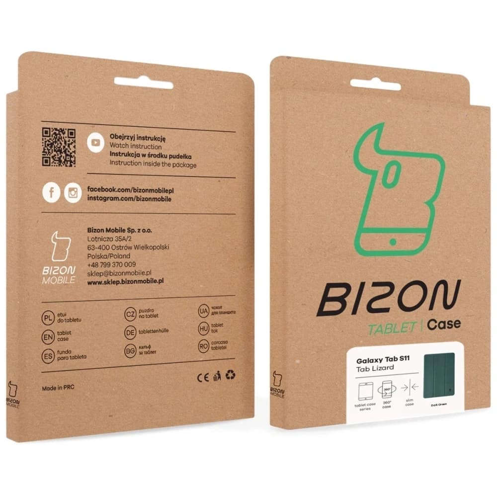 Bizon Case Tab Lizard Samsung Samsung Galaxy Tab S11 tmavě zelená - 10