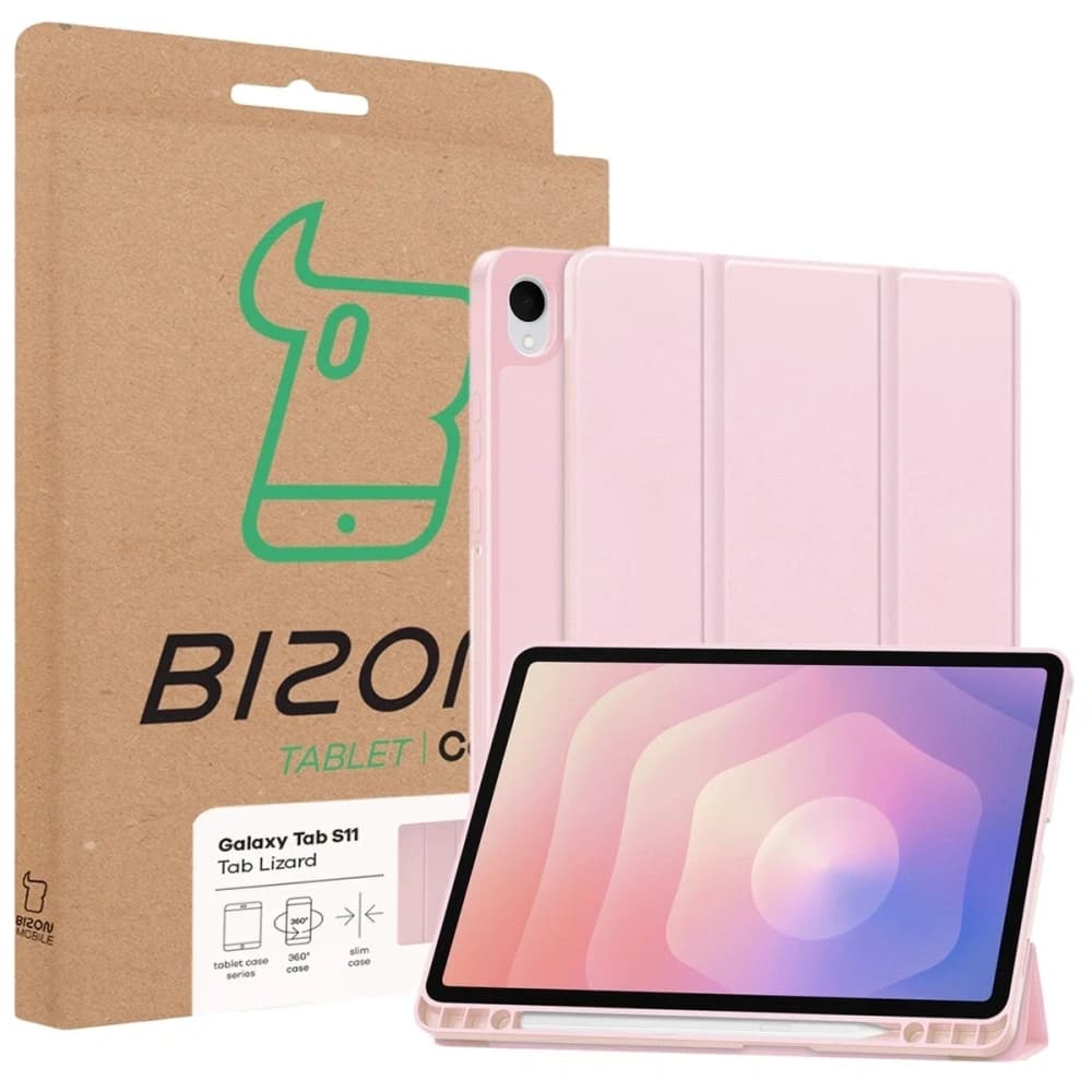 Bizon Case Tab Lizard Samsung Samsung Galaxy Tab S11 růžový - 9