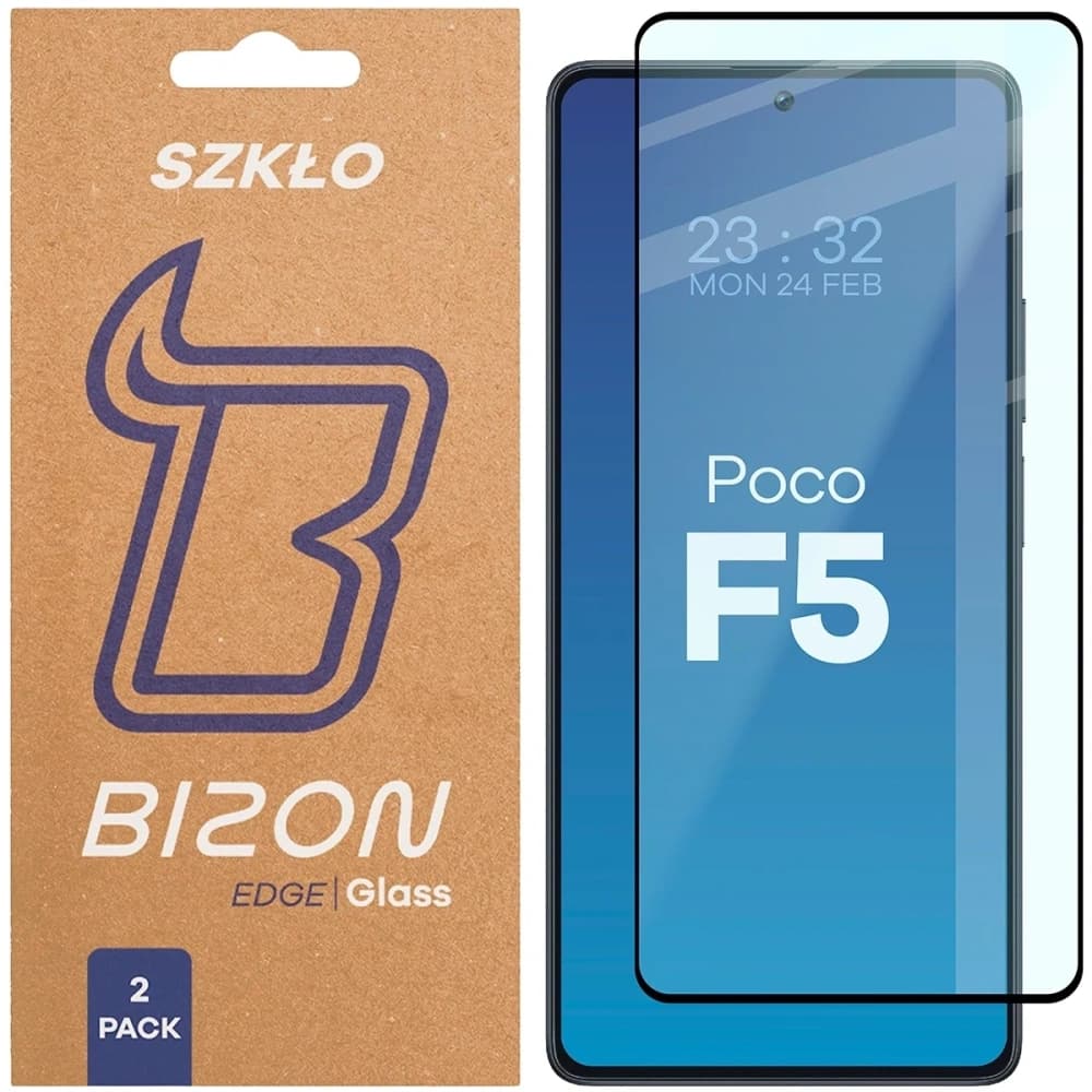 Bizon Glass Edge Duo Xiaomi POCO F5 cadru negru [2 PACHET] - 1