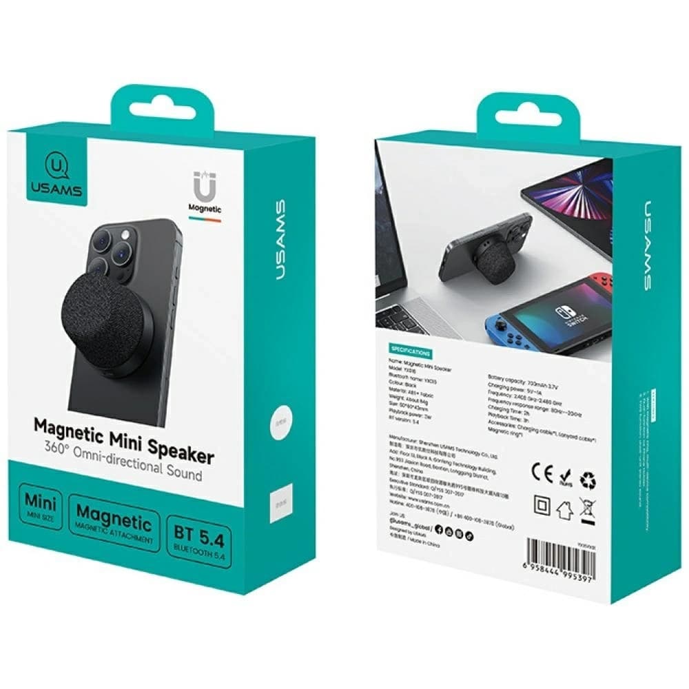 USAMS YX016 Difuzor Magnetic MagSafe Bluetooth 5.3 Negru - 5