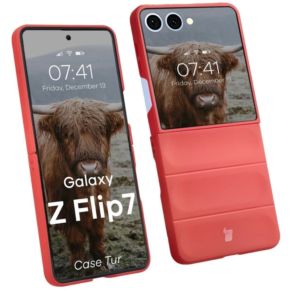 Husa Bizon pentru Samsung Galaxy Z Flip7 roșie - 1