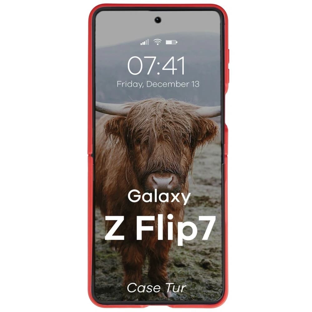 Husa Bizon pentru Samsung Galaxy Z Flip7 roșie - 5