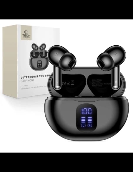 Tech-Protect Ultraboost TWS Ohrhörer Pro G2 Schwarz