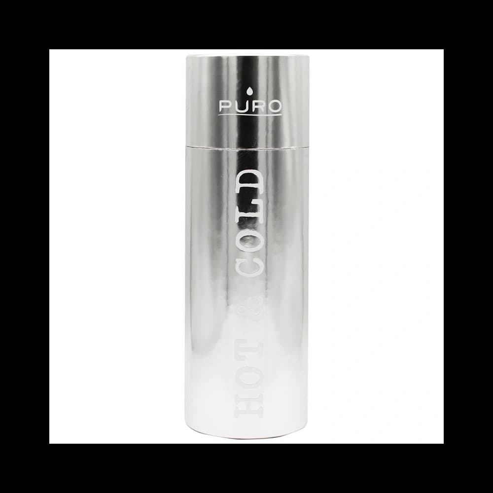 Puro Hot&Cold Thermal Stainless Steel Water Bottle 1000ml (Metallic Silver) - 2