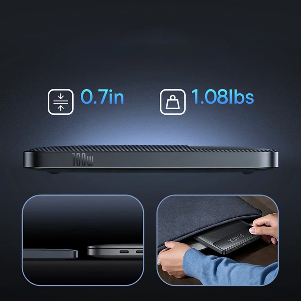 Baseus Blade H1 20000mAh 100W Power Bank with Display Black - 9